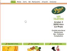 Tablet Screenshot of pizzeriapopys.com